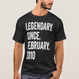 Camiseta Legendário De 13 Anos Desde Fevereiro De 2010 13 B