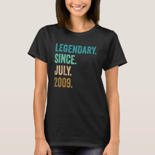 Camiseta Legendário De 13 Anos Desde Julho De 2009 13 Birth