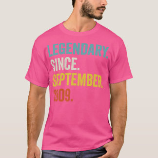 Camiseta Legendário De 13 Anos Desde Setembro De 2009 13 B