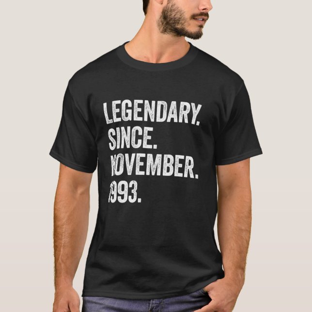 Camiseta Legendário De 30 Anos Desde Novembro De 1993 30 Bi (Frente)