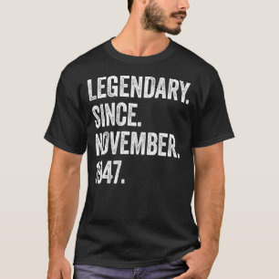 Camiseta Legendário De 75 Anos Desde Novembro De 1947 75 Bi
