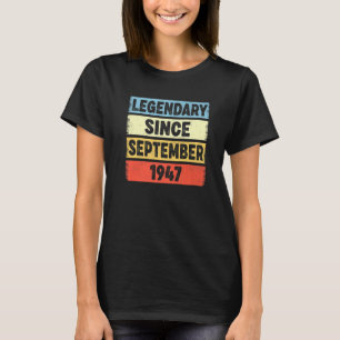 Camiseta Legendário De 75 Anos Desde Setembro De 1947 75º B