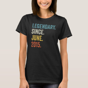Camiseta Legendário De 7 Anos Desde Junho De 2015 7 Anivers