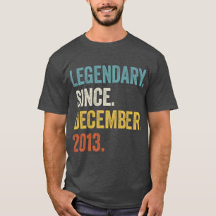 Camiseta Legendário De 9 Anos Desde Dezembro De 2013 9º Nas