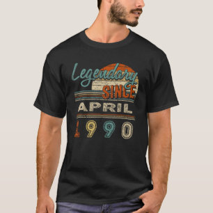 Camiseta Legendário Desde Abril De 1990 31 Anos 31 Quarant