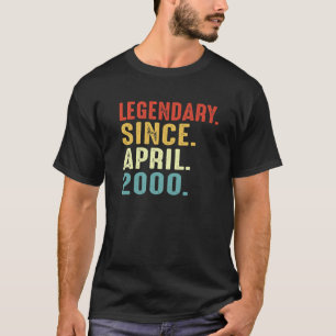 Camiseta Legendário Desde Abril De 2000 Retro 21 Anos