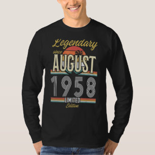 Camiseta Legendário Desde Agosto De 1958 Vintage