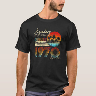 Camiseta Legendário Desde Agosto De 1970 Vintage 50º Nascim