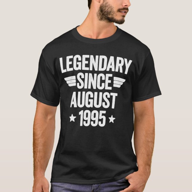 Camiseta Legendário Desde Agosto De 1995 1 (Frente)