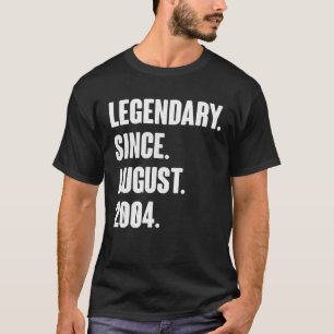 Camiseta Legendário Desde Aniversário De Agosto De 2004 P