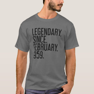Camiseta LEGENDÁRIO. DESDE ENTÃO. FEVEREIRO. 1959. 60 Ano
