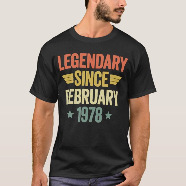 Camiseta Legendário Desde Fevereiro De 1978 (Frente)