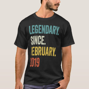 Camiseta Legendário desde fevereiro de 2019 4º Nascimento