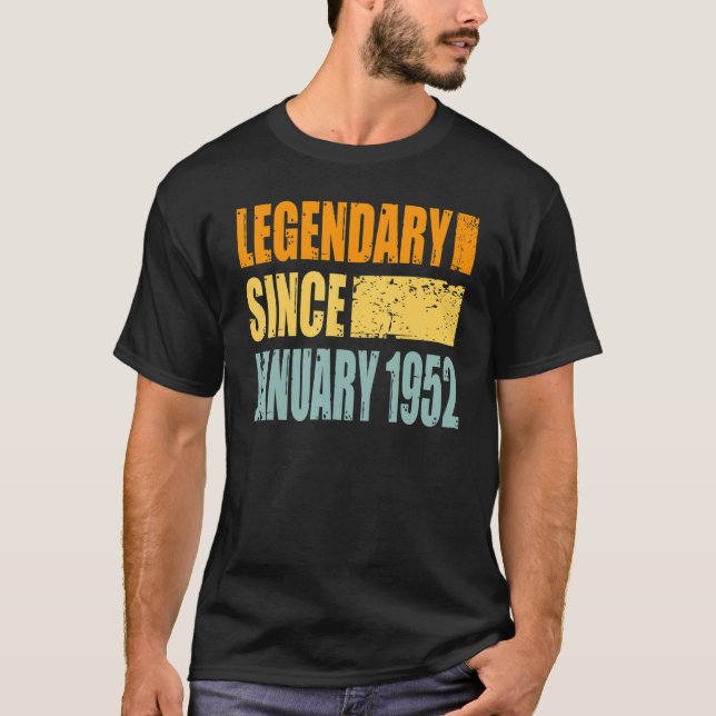 Camiseta Legendário Desde Janeiro De 1952 (Frente)