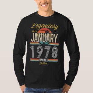 Camiseta Legendário Desde Janeiro De 1978 Vintage