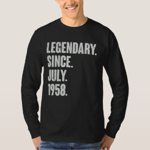 Camiseta Legendário desde julho de 1958 64 anos 64 anos
