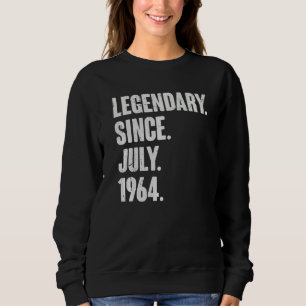 Camiseta Legendário desde julho de 1964 58 anos 58 anos