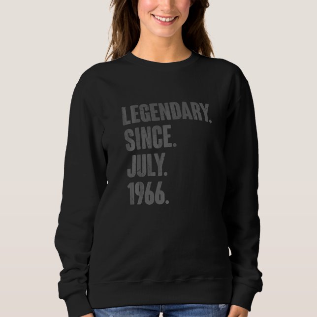 Camiseta Legendário desde julho de 1966 56 anos 56 anos (Frente)