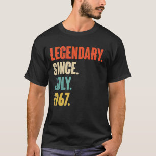 Camiseta Legendário desde julho de 1967 55 anos 55 anos