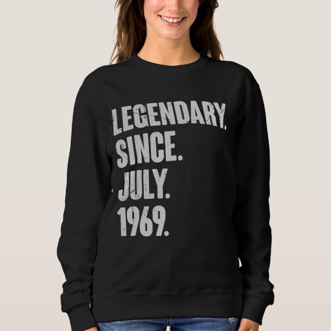 Camiseta Legendário desde julho de 1969 53 anos 53 anos (Frente)