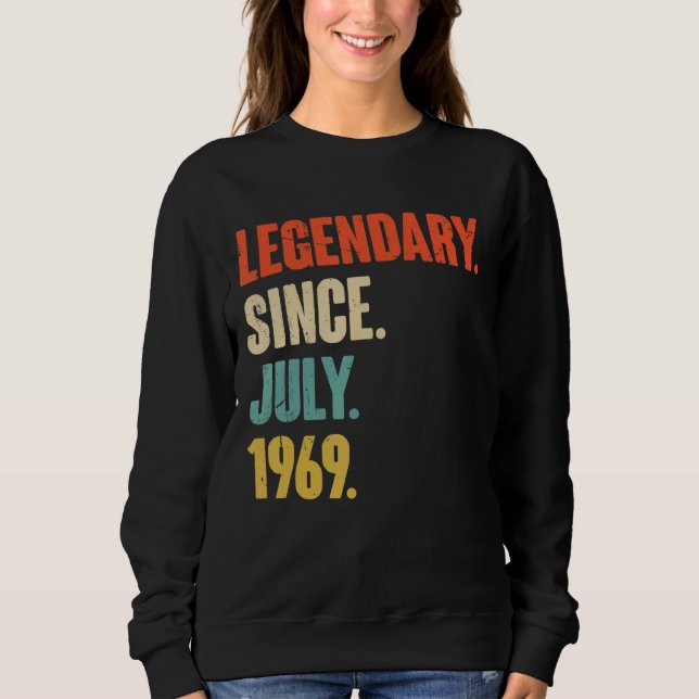 Camiseta Legendário desde julho de 1969 53 anos 53 anos (Frente)