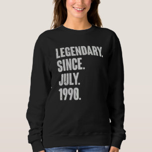 Camiseta Legendário desde julho de 1990 32 anos 32 anos