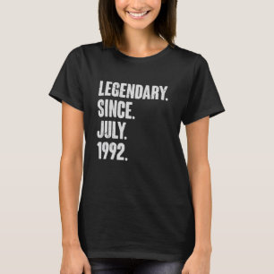 Camiseta Legendário Desde Julho De 1992 Nascimento De 30 De