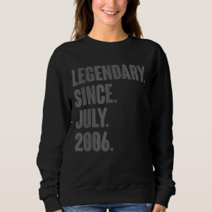 Camiseta Legendário desde julho de 2006 16 anos 16 anos