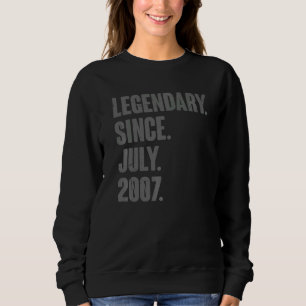 Camiseta Legendário Desde julho de 2007, Nascido em 15 de 1