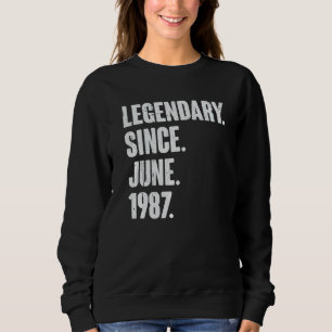 Camiseta Legendário desde junho de 1987 35 anos 35 anos