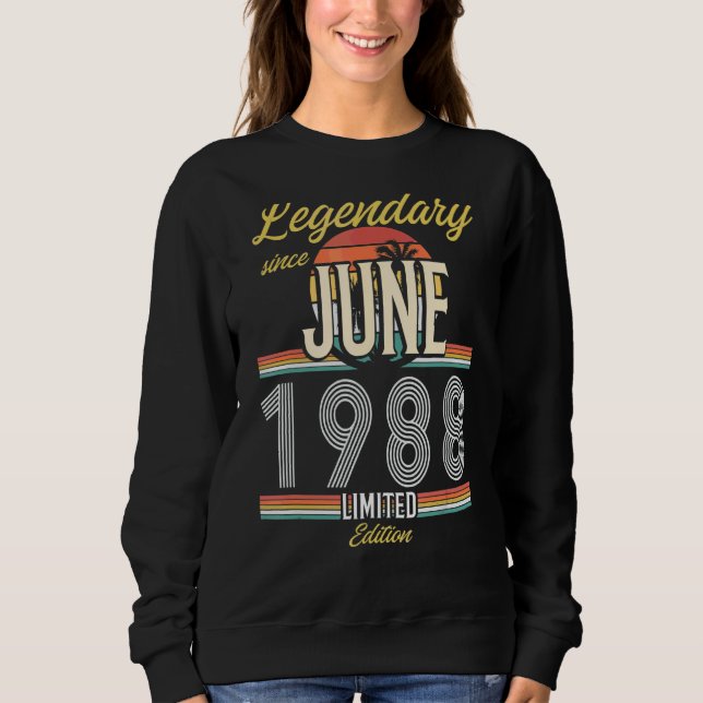 Camiseta Legendário Desde Junho De 1988 Vintage (Frente)