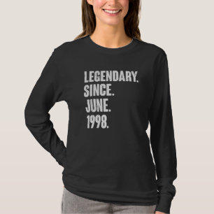 Camiseta Legendário desde junho de 1998 24 anos 24 anos