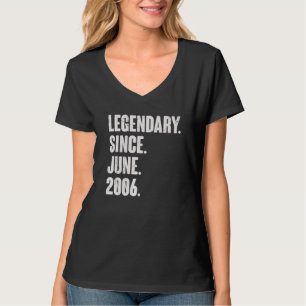 Camiseta Legendário desde junho de 2006 16 anos 16 anos