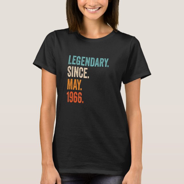 Camiseta Legendário desde maio de 1966 57º Aniversário (Frente)