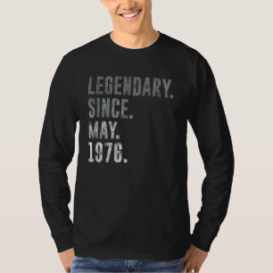 Camiseta Legendário desde maio de 1976 46º Aniversário Vint