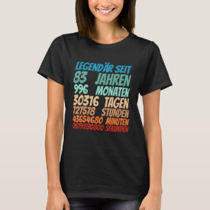 Camiseta Legendário Desde Os 83 Anos 83 Mulheres De Anivers