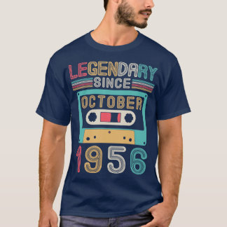 Camiseta Legendário Desde Outubro De 1956 Feliz Aniversário