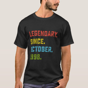 Camiseta Legendário Desde Outubro De 1998 25 Birthday Gift