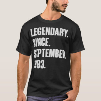 Camiseta Legendário Desde Setembro De 1983 Presente De Aniv