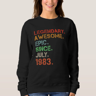 Camiseta Legendário Epic Admirável Desde Julho De 1983