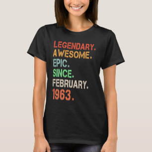 Camiseta Legendário Epic Fantástico Desde Fevereiro De 1963