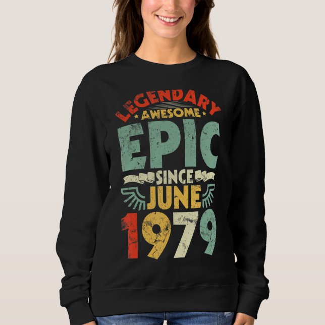 Camiseta Legendário Epic Fantástico Desde Junho De 1979 Ani (Frente)
