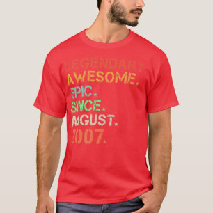 Camiseta Legendário Epic Incrível Desde Agosto De 2007 Retr