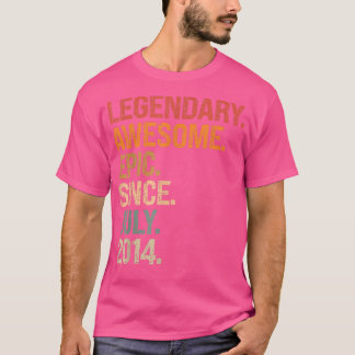 Camiseta Legendário Epic Incrível Desde julho de 2014 8º An
