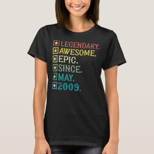 Camiseta Legendário Epic Incrível Desde Maio De 2009 13 Bir