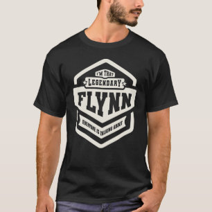 Camiseta Legendário Flynn Personalizado Nome Flynn