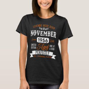 Camiseta Legendário Foram Nasceres em novembro de 1956 u201