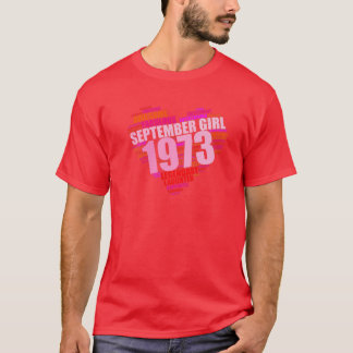 Camiseta Legendário Garota de setembro de 1973 Fantástico