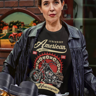 Camiseta Legendário motociclista americana