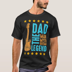 Camiseta Legendário Pai Guitarrista O Homem Mite Lenda De V